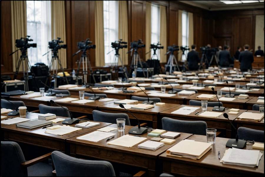 Congressional hearing room in Washington